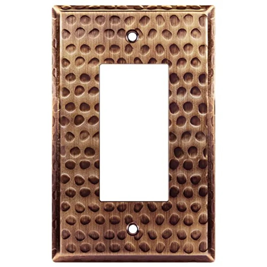 

Decorator Switch or Receptacle Metal Wall Plate, Outlet Cover, Corrosion Resistant, Mid-Size.88" x.", LMWP-31M-HAC, Steel
