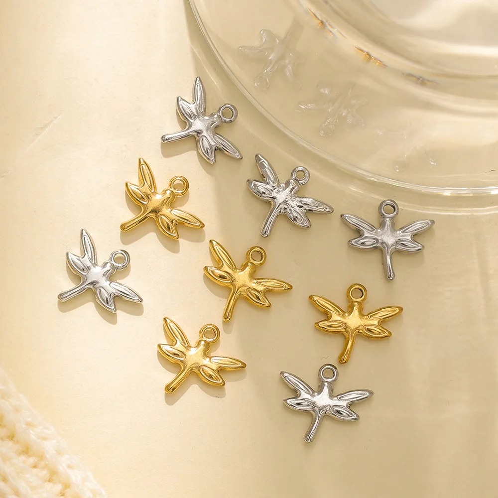 

5pcs Handmade Butterfly Jewelry Pendnats Necklace Earrings Stainless Steel Pendant Connectors Diy Jewelry Making Accessories