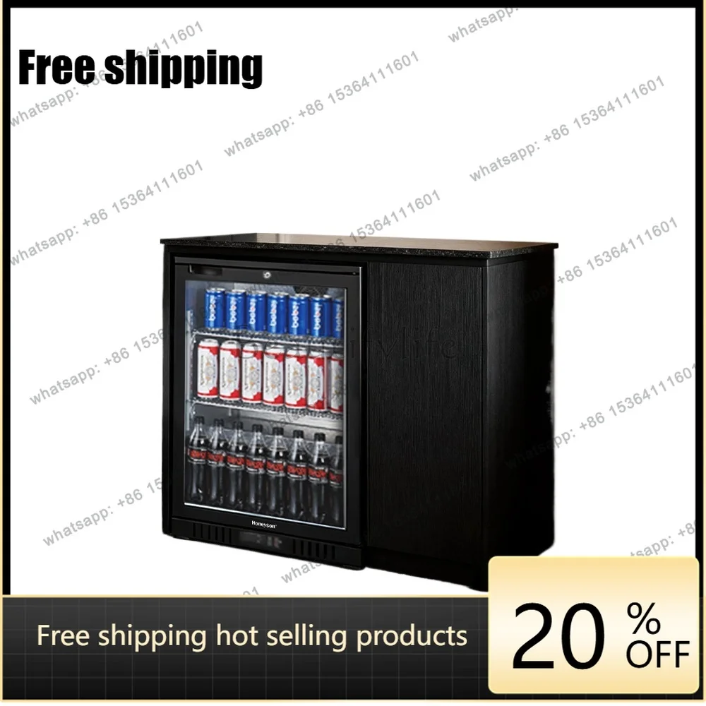 YJ Embedded Counter Refrigerated Display Cabinet Commercial Bar Cooler For Beer Beverage Cold Drink Storage