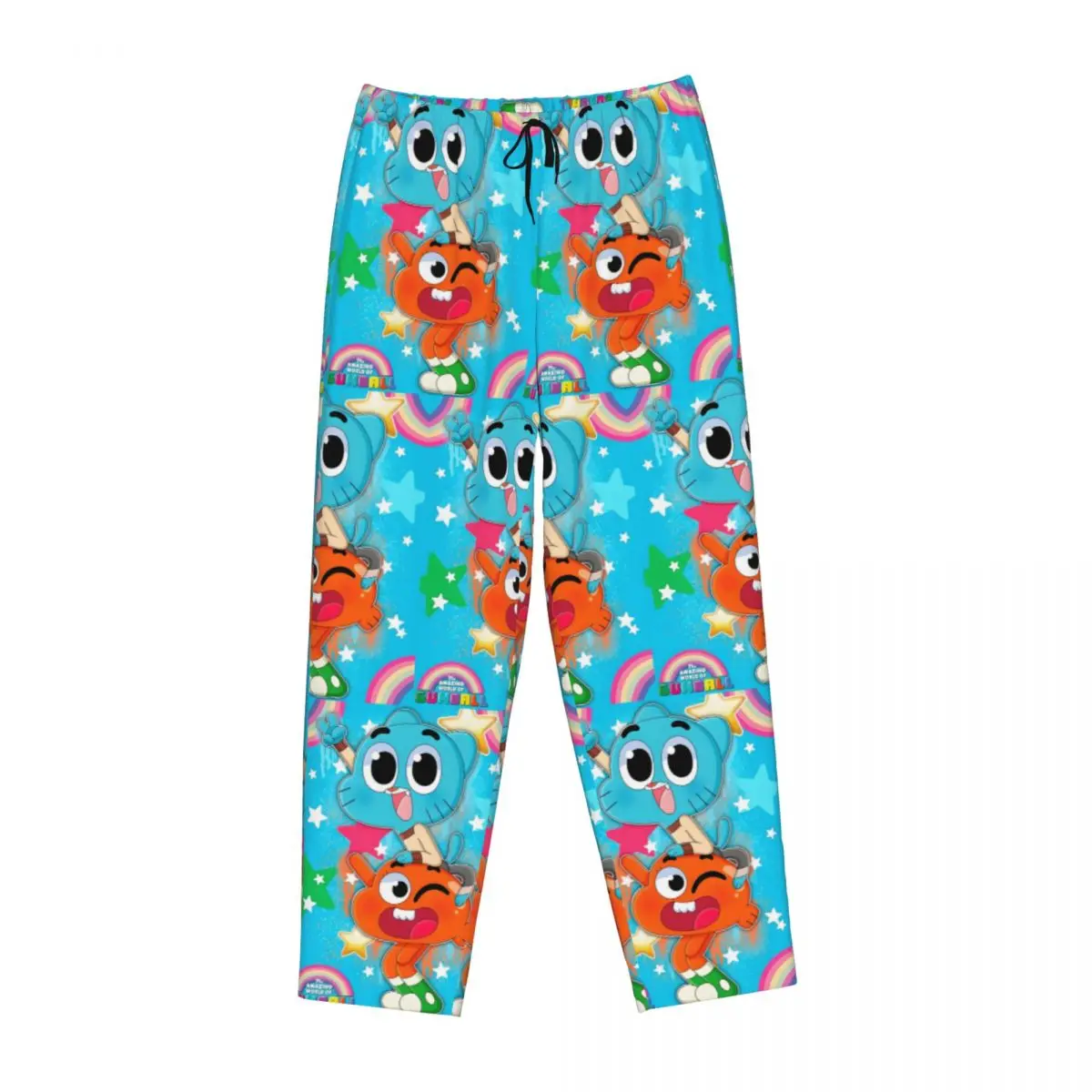Custom Womens The Amazing World Of Gumball Pajama Pants Print Funny Cartoon Sleep Sleepwear Bottoms with Pockets