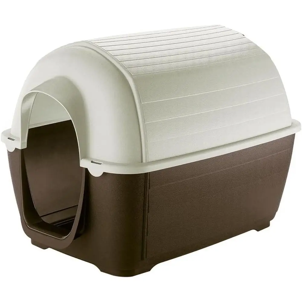 

Прочный уличный домик для собак Kenny 03 с устойчивой к ультрафиолетовому излучению смолой, дренажной системой, вентиляцией и легкой разборкой, 60x89x60 см