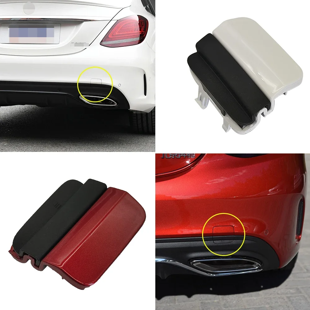 For Mercedes W205 C Class Sport 2019-2021 Rear Bumper Tow Hook Cover Cap 2058853303 White C180 C200 C300 AMG Line