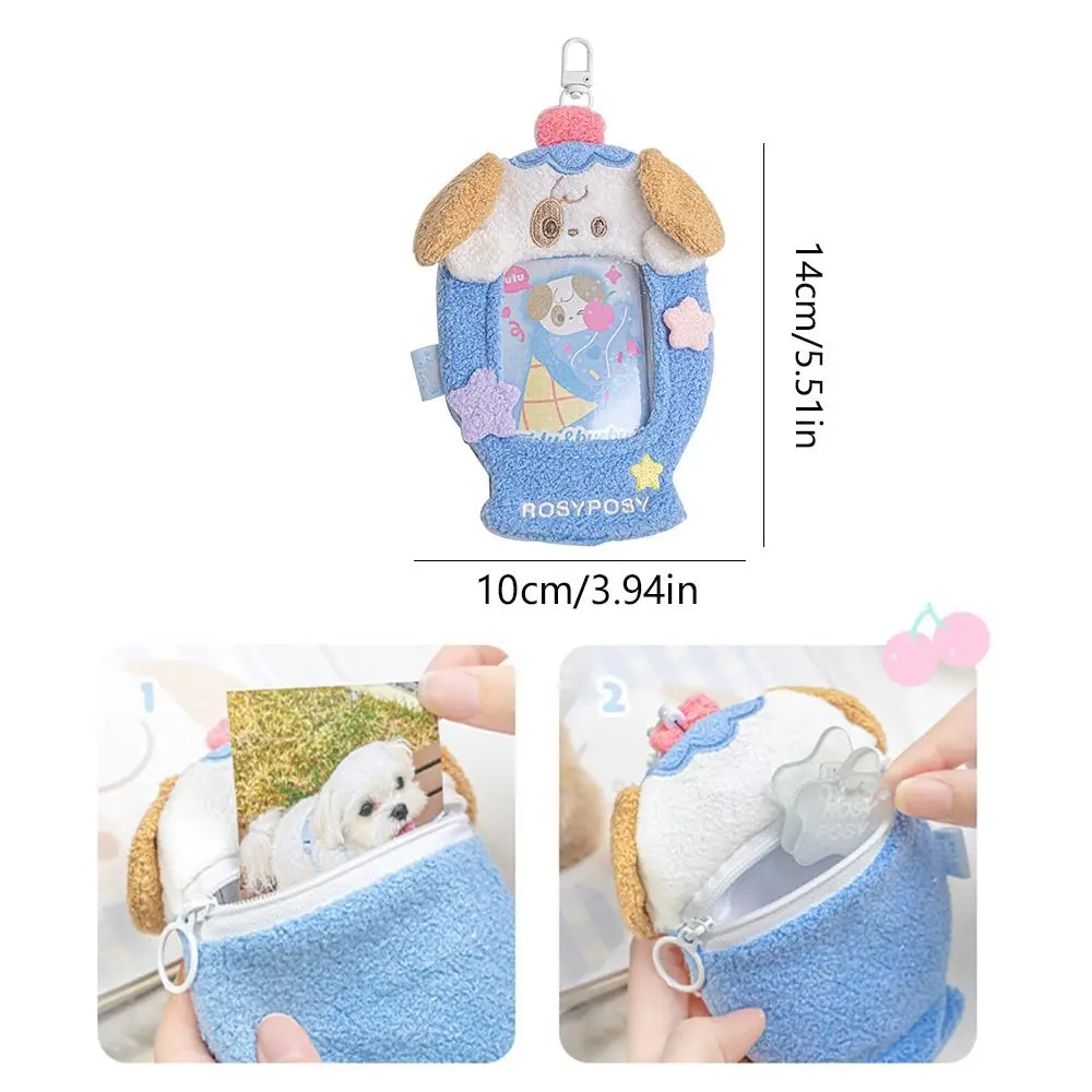 Portafoto per animali simpatico cartone animato Cane Gatto Peluche Portafoto Kpop Porta carte d'identità Kpop Idol Porta carte per autobus Scuola