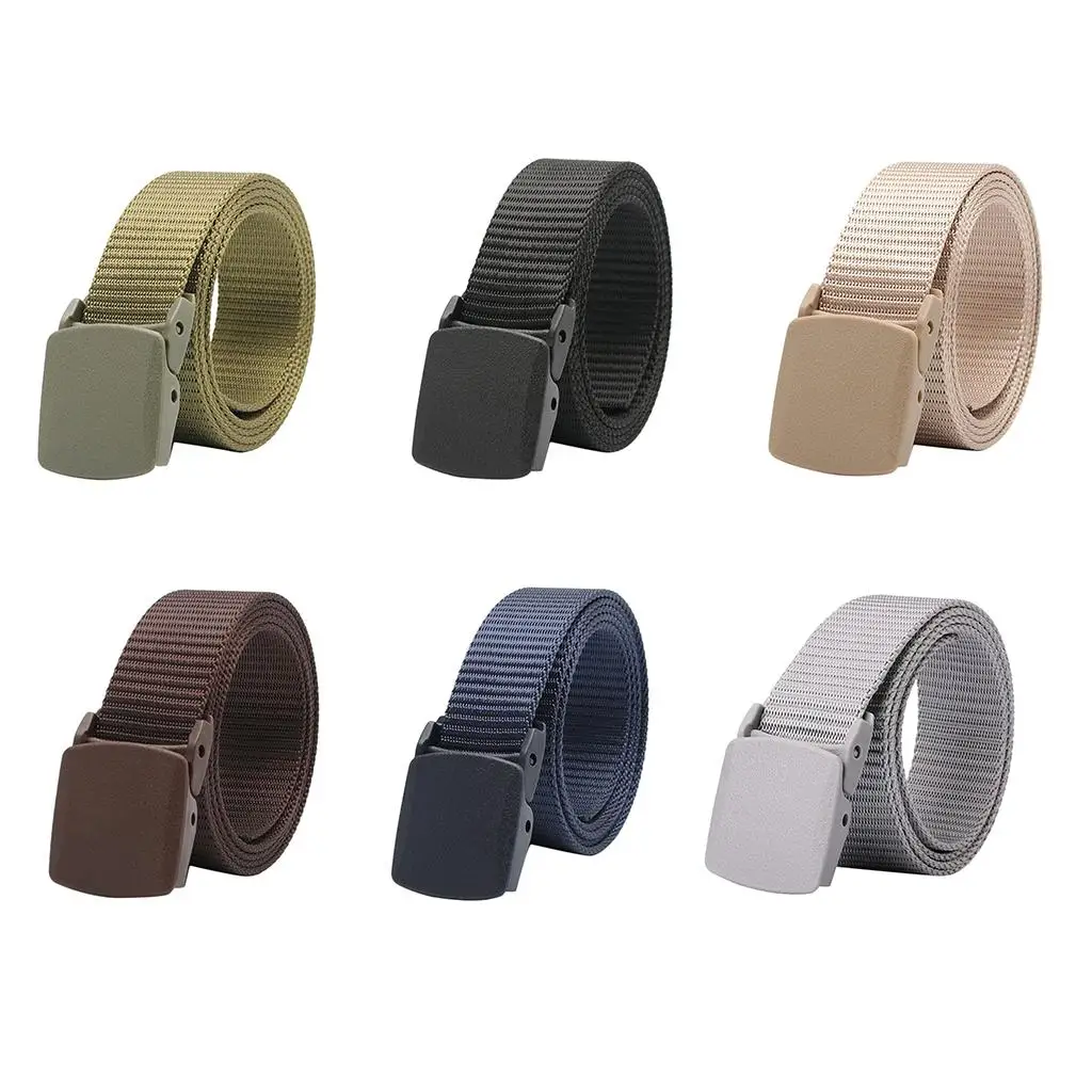 

Adjustable Belt Unisex Belt Lightweight Plastic Buckle Nylon