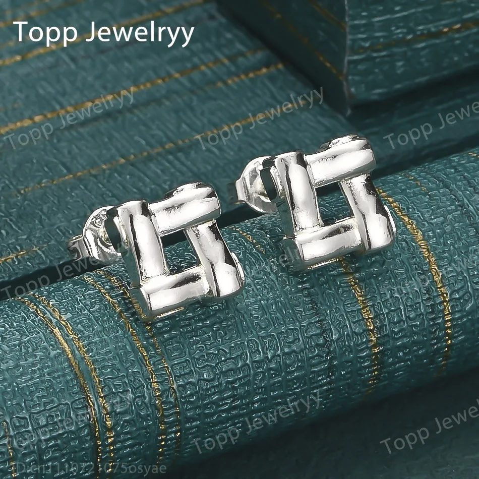 

Элегантные изысканные квадратные серьги-гвоздики из стерлингового серебра 925 пробы, модные женские аксессуары, ювелирные изделия, подарок на свадьбу