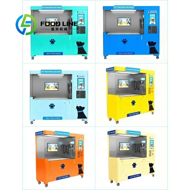 Customized Durable Stainless Steel Self Service Pet Washing Station With Custom Stickers For Large Dogs Commercial Grooming