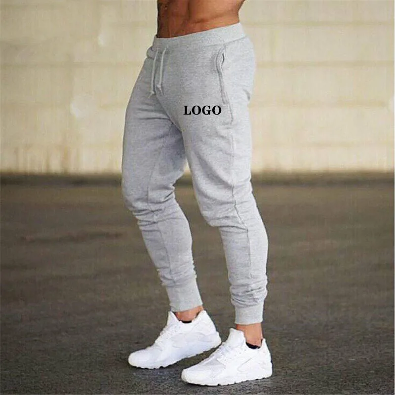 2022 Custom Logo Men\'s Sweatpants Joggers Sports Fitness Pants Male Tracksuit Running Tennis Gym Trousers Gyms Pant Oversized