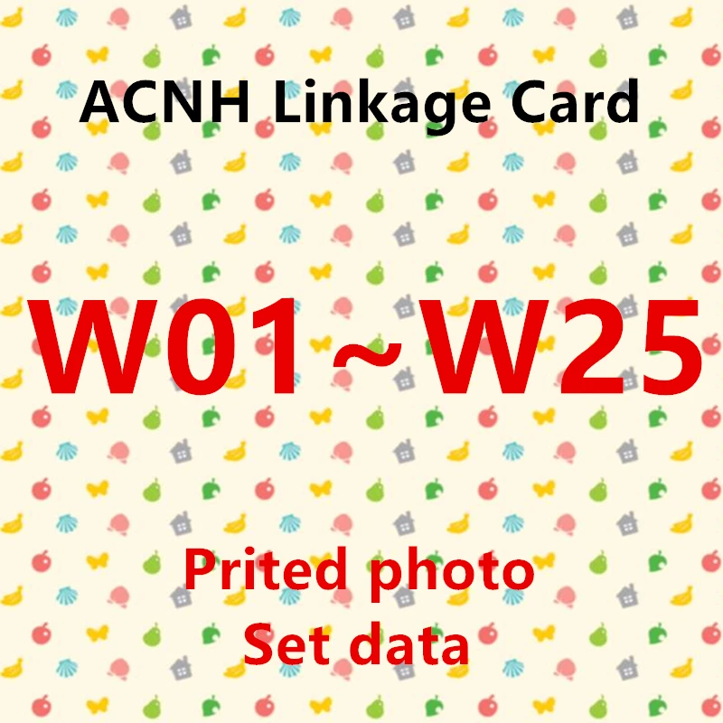 Carte d'impression standard ACNH NTAGgem NDavid, W01 à W25, fonctionne pour les jeux NS, montres, voiture, série Welcome