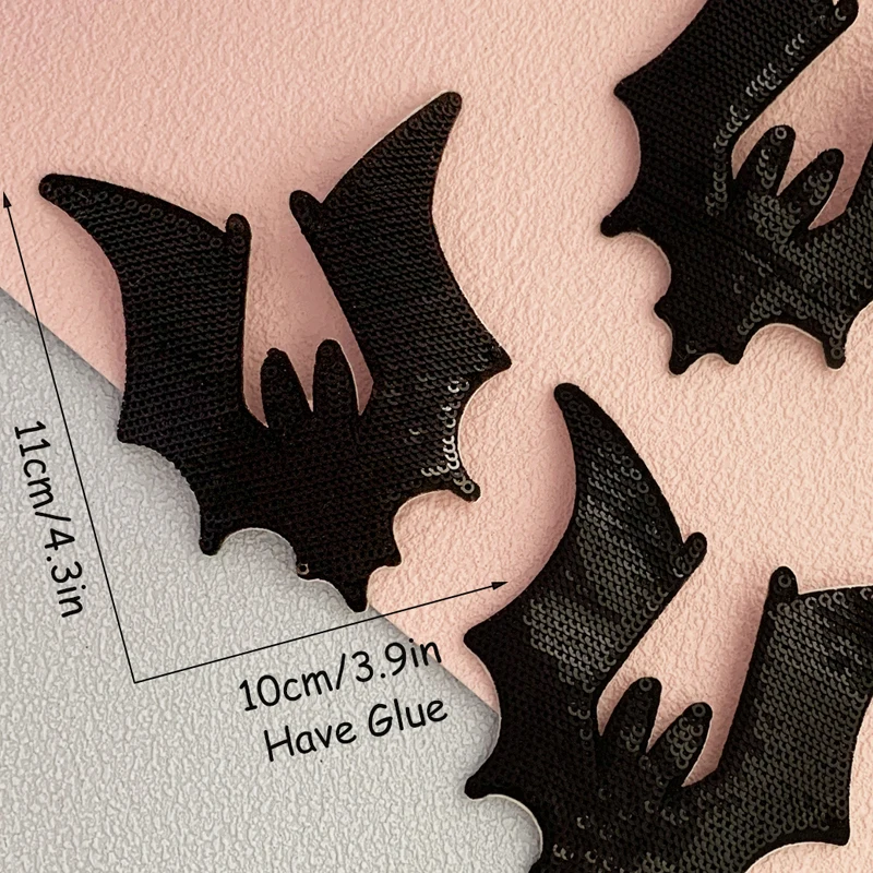 Bat embroidery patch, Halloween, decal, cartoon, animal, ironing, DIY, 1PCs