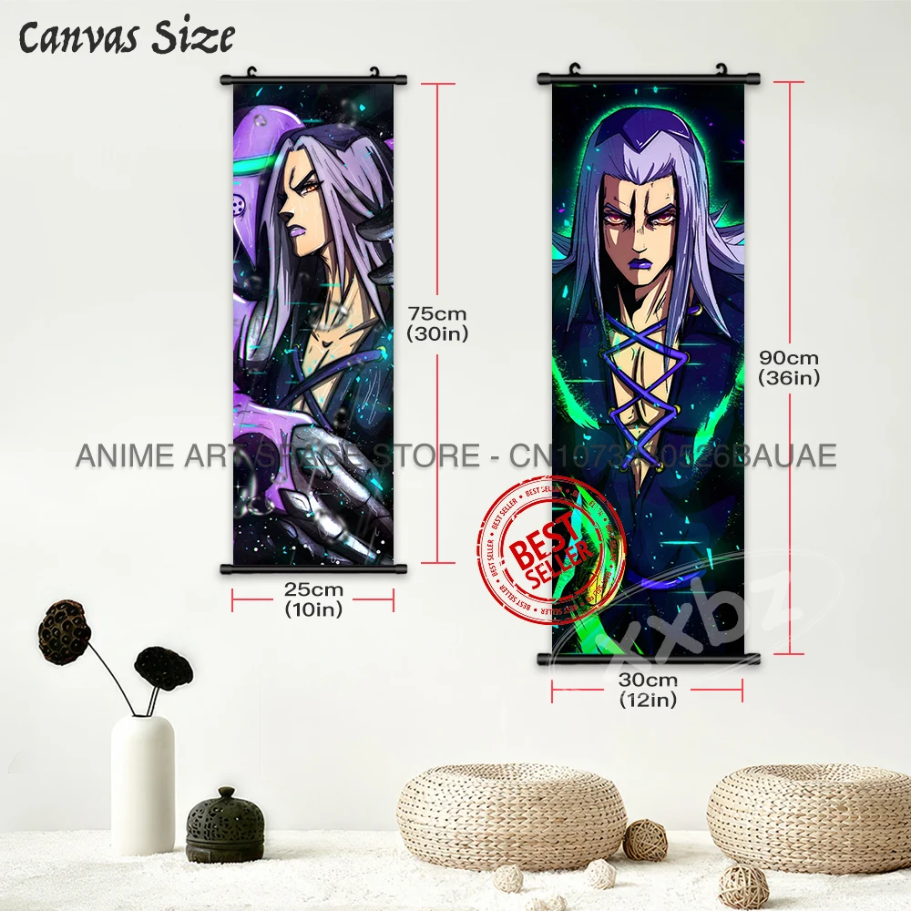 JoJo\'s Bizarre Adventure Hanging Painting Joseph Joestar Canvas Anime Poster Home Decorative Dio Brando Wall Art Scrolls Picture