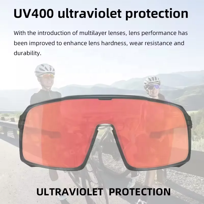 Guaranteed Red Polarized Set Cycling Glasses Clear MTB Bicycle Riding Shield Lens Performance Sports Sunglasses