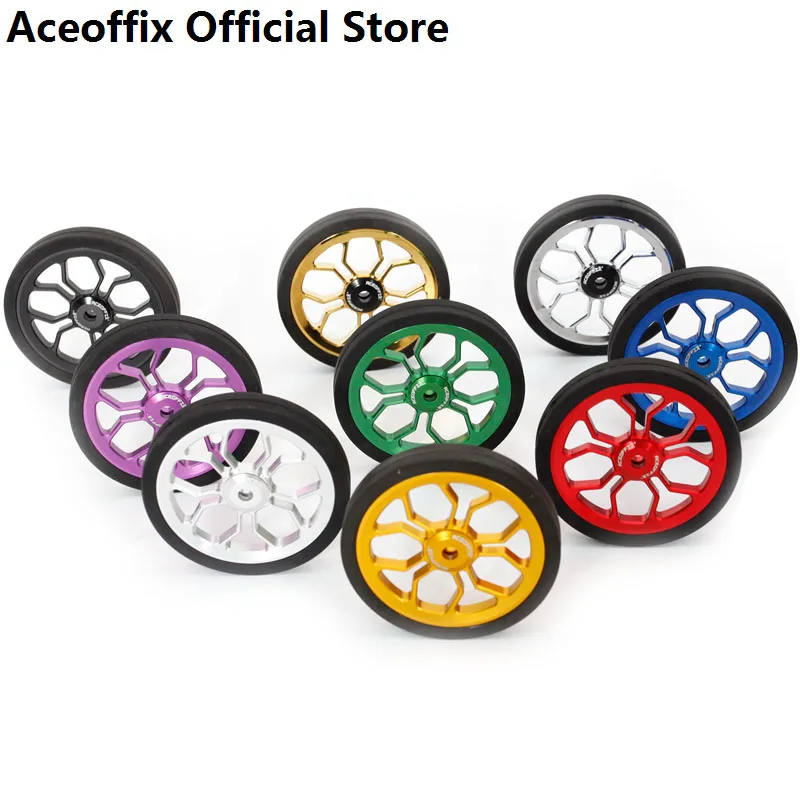 80mm 1 pair easywheel for Brompton birdy folding bike accessories easy wheel