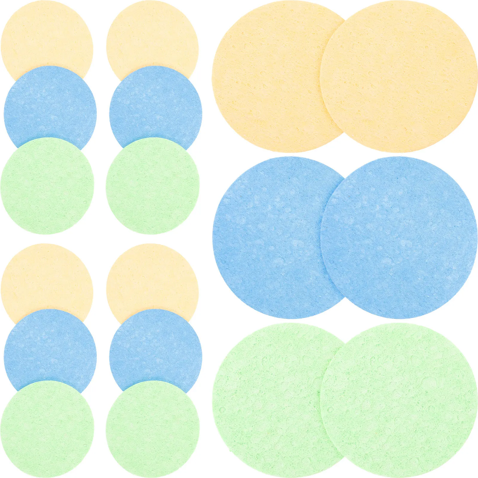 Facial Cleansing Sponges 30 Pack Wood Pulp Face Wash Puffs for Mask Removal and Daily Skin Care