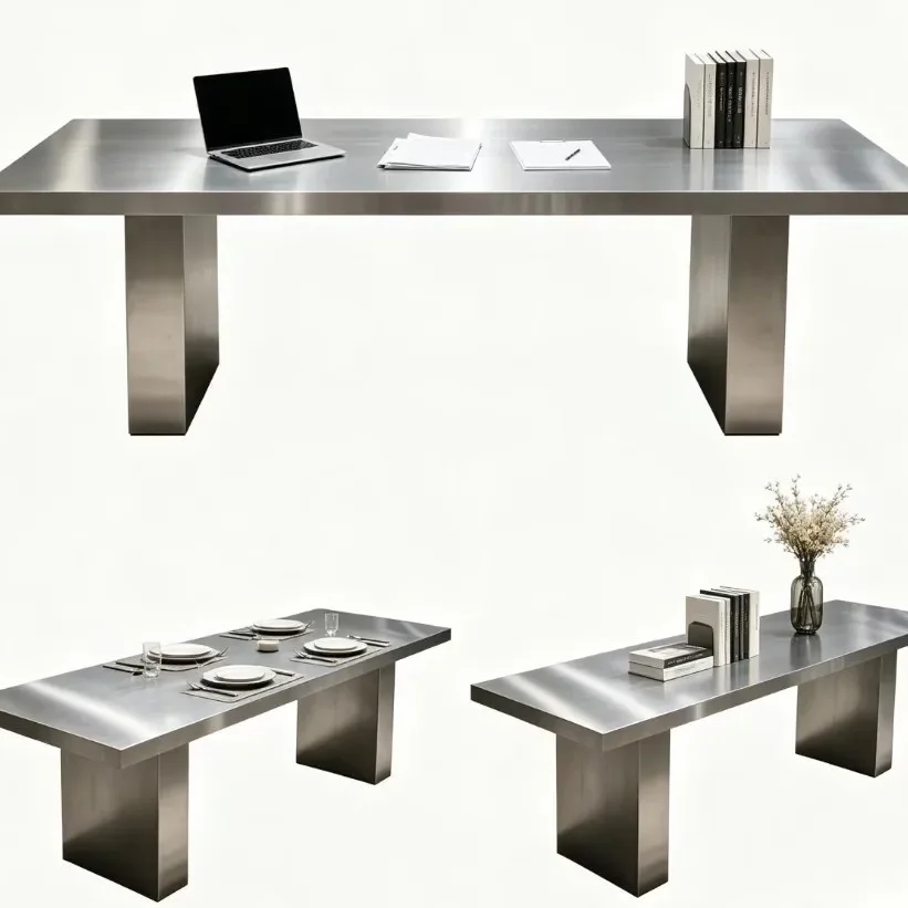 Stainless steel Nakajima  Water table Display table Shopping mall Nakajima  Stainless steel Nakajima table