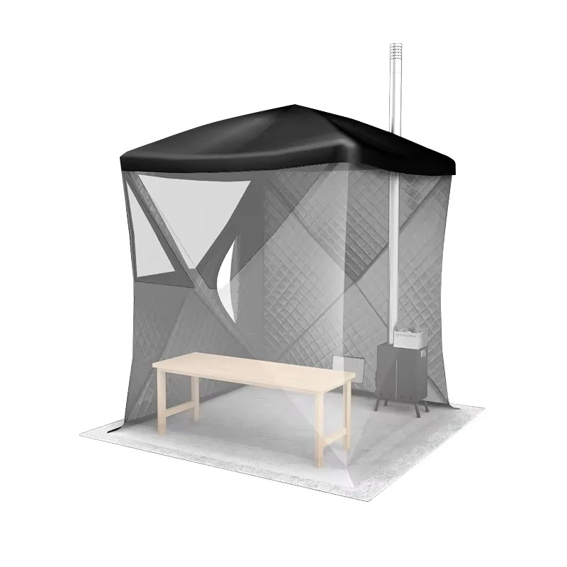 flame retardant wind resistant cotton warm easy to carry snow fishing fishing sauna tent outdoor winter