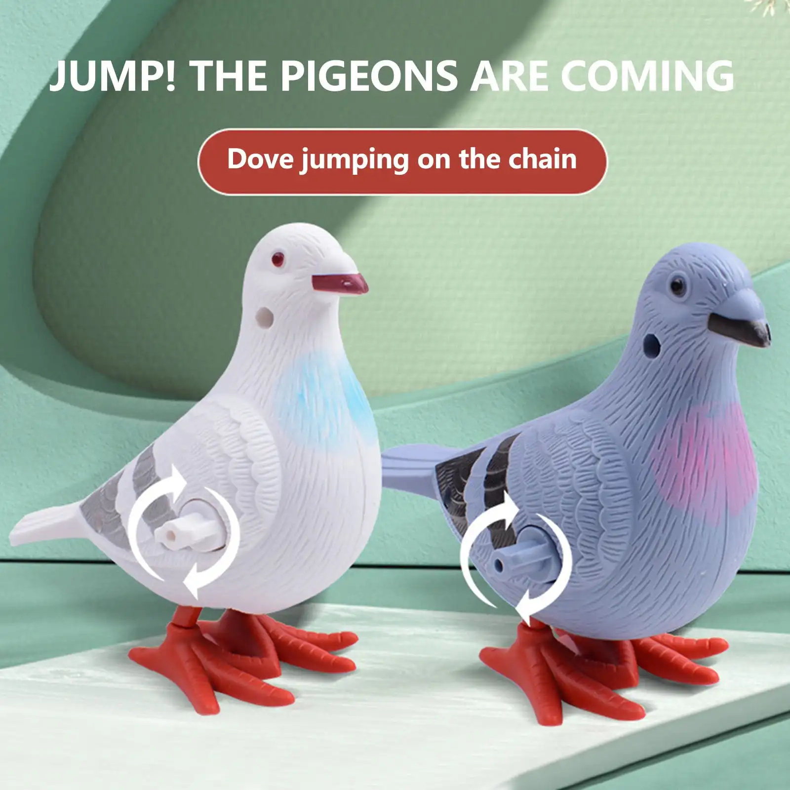 

Pigeon Wind-up Toys Bird Animal for Kids Mini Clockwork Jumping Pigeons for Kids for Birthdays Party Favors Student Prizes