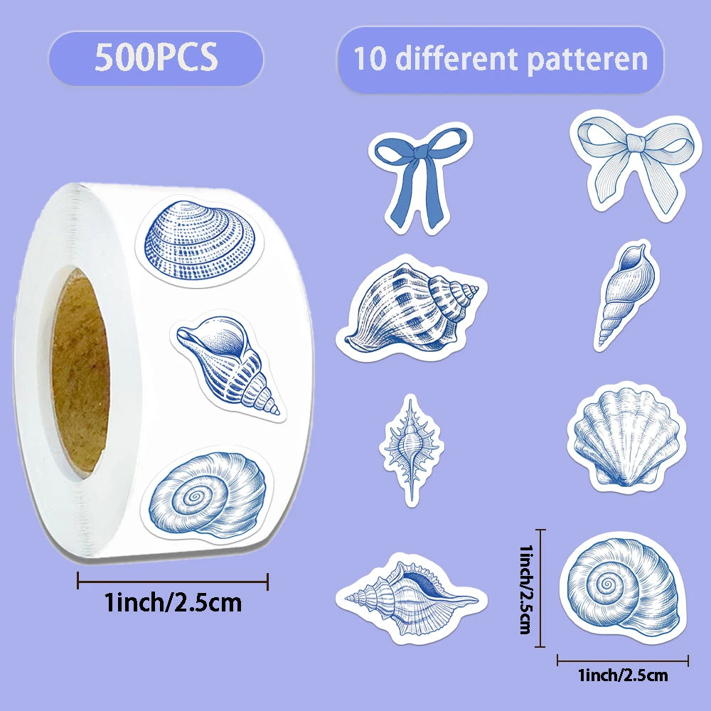 500PCS Creative Ocean Fun Cartoon Personalized Roll up Stickers DIY Phone Case Notebook Water Cup Decorative Stickers