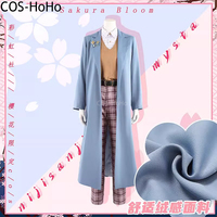 COS-HoHo Anime Vtuber Nijisanji Luxiem Ike Eveland Sakura Bloom Game Suit Cosplay Costume Halloween Party Outfit Daily Clothing