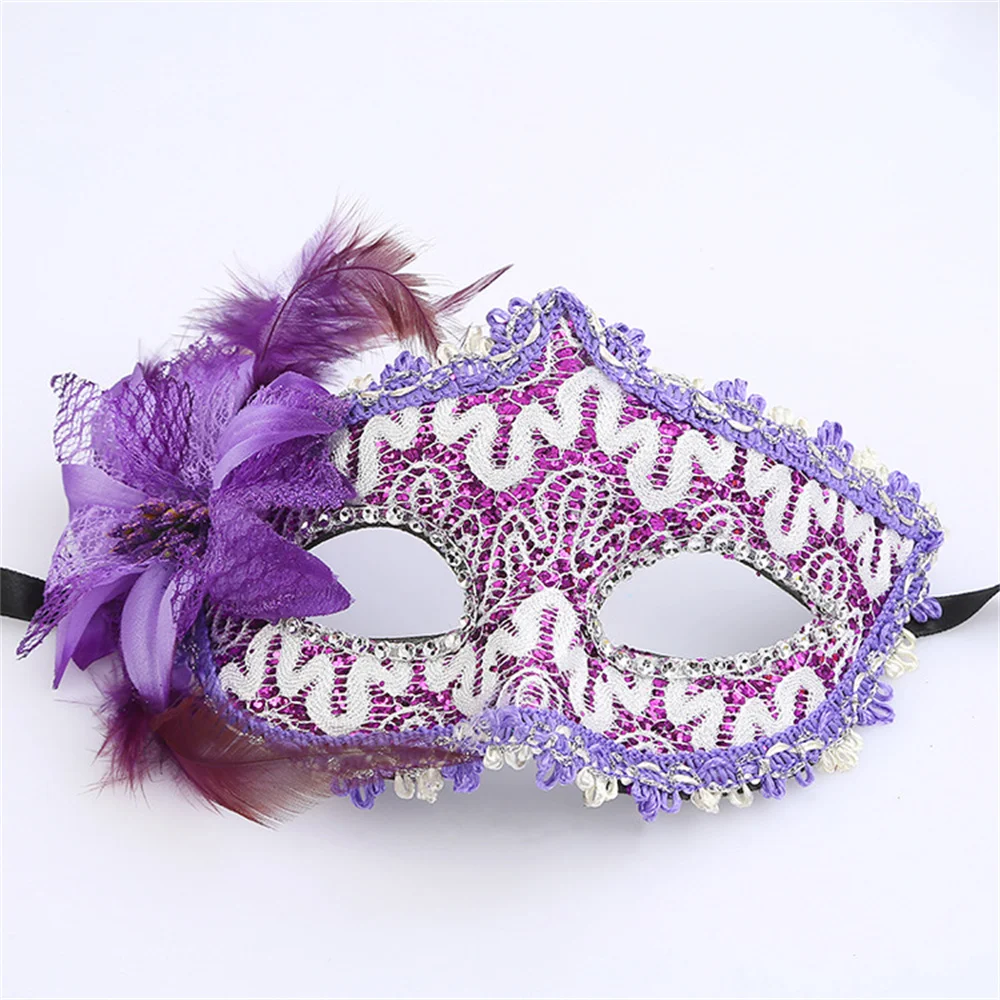 Masque de mascarade en dentelle à fleurs, creux, demi-masque facial, accessoires de fête, Costume de danse, accessoires de Cosplay, 1 pièce