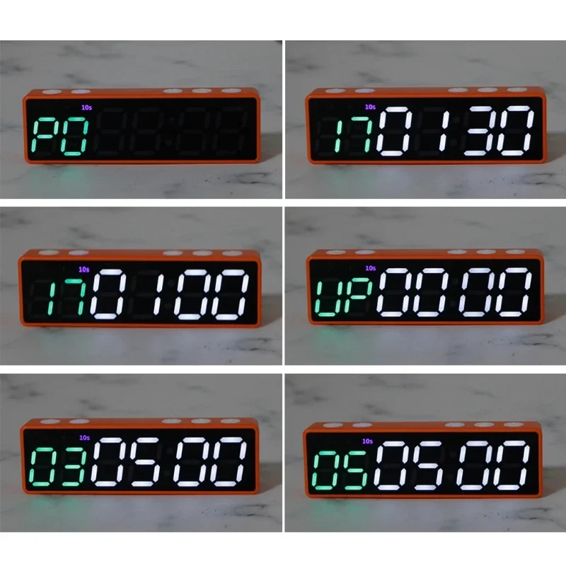 

Mini Portable Gym Workout Timer Interval Timer Rechargable LED Digital Clock Count Down/Up Clock Ultra-Clear Display