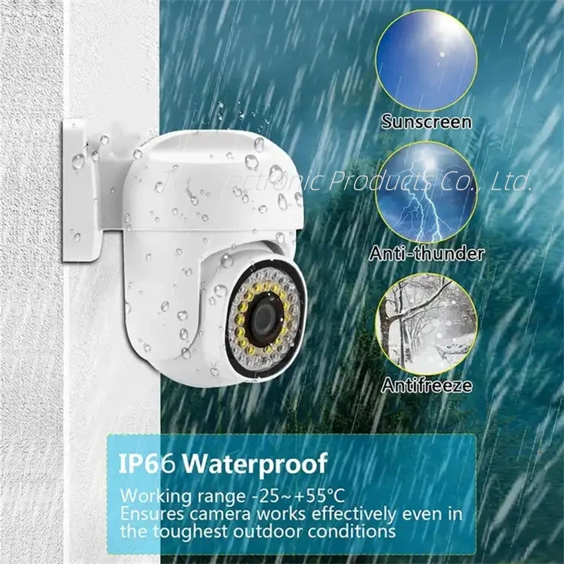 نظام كاميرا شبكة مراقبة جديد خارجي مقاوم للماء 5 ميجابكسل Poe 360 ° جهاز التحكم عن بعد المحمول عن طريق الهاتف والكمبيوتر CCTV IP 4 طقم كاميرا #2