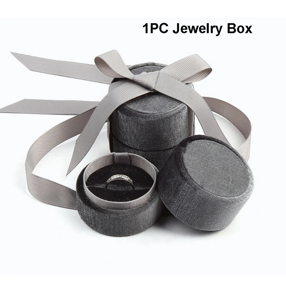 Round Packaging Wedding Necklace Engagement  Ring Velvet Jewelry Display Jewelry Box Fashion Accessories Displays Box