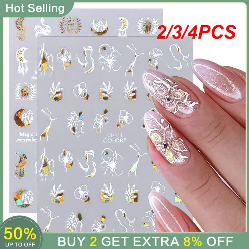 2/3/4 Stuks Nail Art Stickers Gemakkelijk Te Gebruiken Nagelstickers Gezondheid & Schoonheid Zon Stickers Verschillende Vormen 2G Sticker