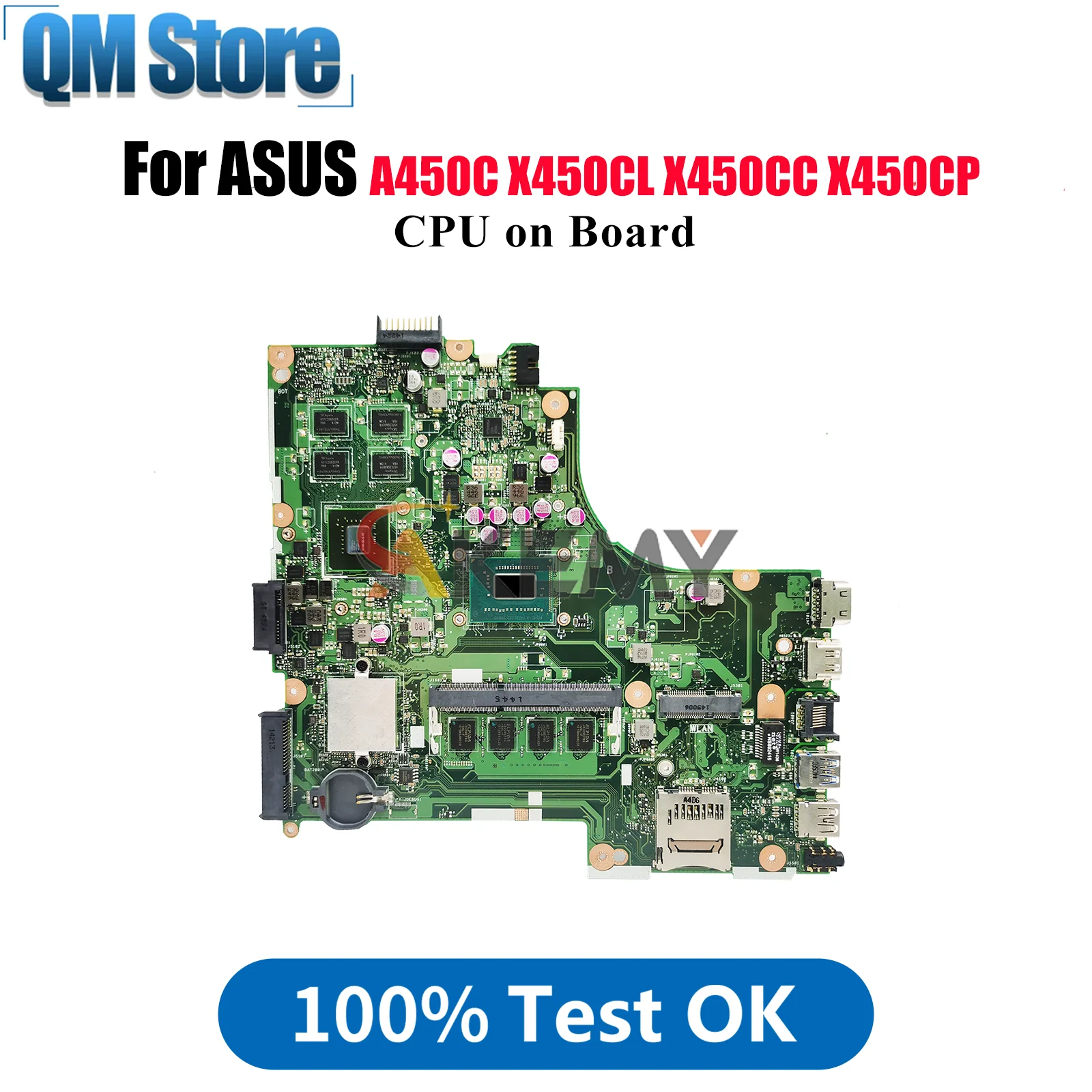 

X450CC Материнская плата для ноутбука ASUS VivoBook X450C Y481C X450CC A450C X450CP X452C X450CL K450C Материнская плата с процессором tests OK stk