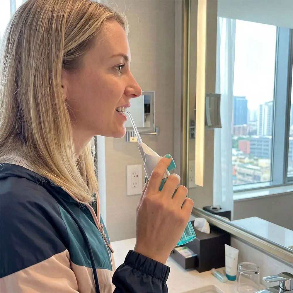 Portable High Pressure Oral Irrigator Manual Deep Cleaning Water Flosser Toothpick Style Teeth Care Teeth Cleaner Household Use
