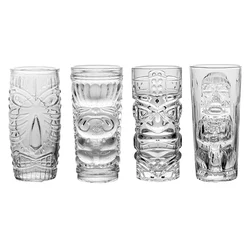 Tiki Glass Tiki Mug Modern Bar Tiki Cooler Clear Tumblers