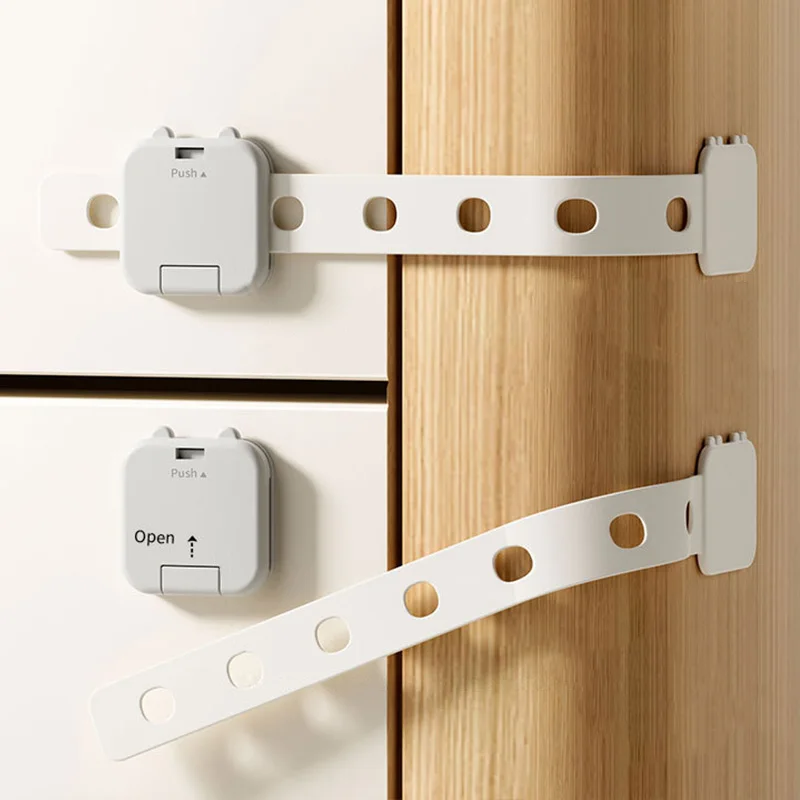 

5Pcs/lot Children Safety Lock Adjustable Size Cabinet Locks Anti-Clip Hand Baby Safety Protection Multi-Function Lock Buckle