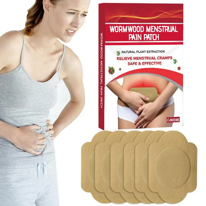 6pcs Warm Body Stickers For Period Relieve Menstrual Cramp Abdominal Heating Herbal Patch Self-Heating Winter Warmth Sticker