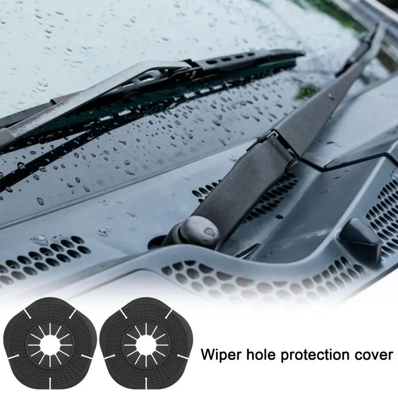 Auto Ruitenwisser Stofdichte Beschermhoes Bodem Laat Puin Preventie Cover Ruitenwisser Gat Beschermhoes 2 Stuks