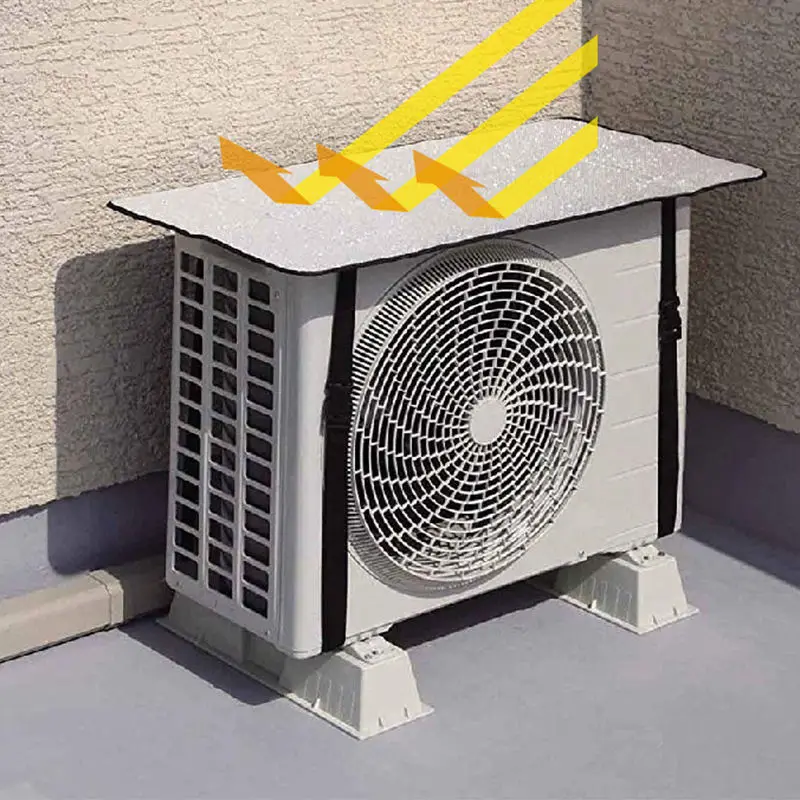Housse extérieure pour climatiseur en aluminium, couvre-climatiseur imperméable, protection contre la pluie, matériaux isolants