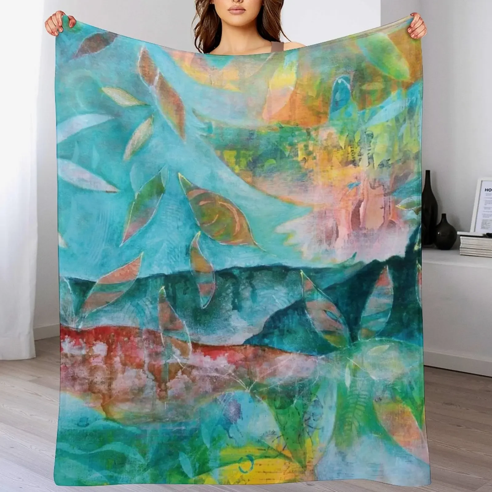 

New Hope Sunrise Throw Blanket Cozy Light Blanket for Travel Camping Picnic