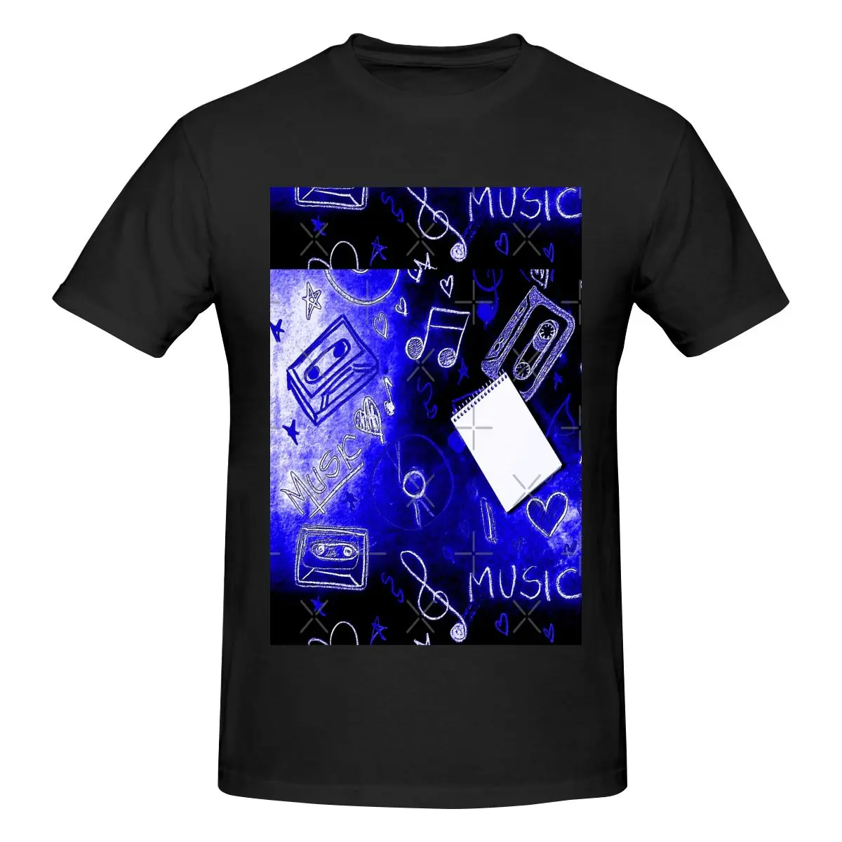 

Funny Music Pattern Graphic T-Shirt Men's T-shirt Printed Tops are loose and slim fit Women's T-shirts