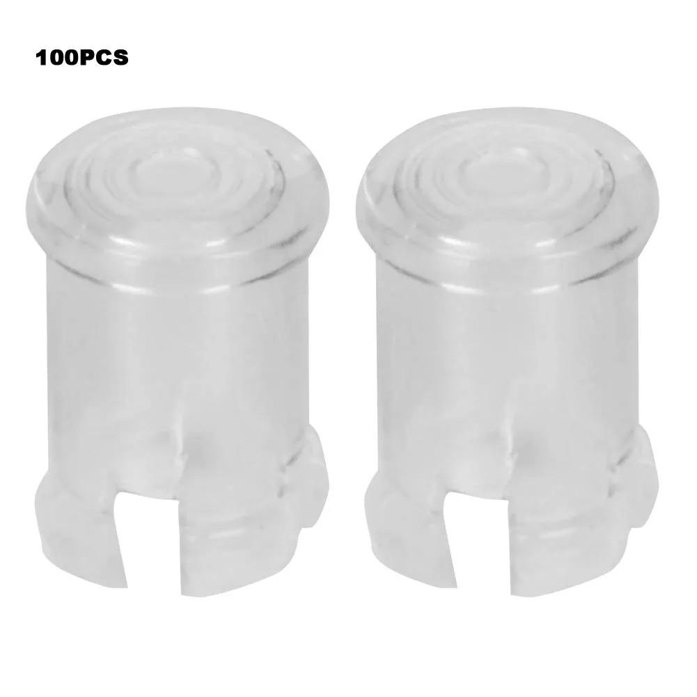 100Pcs Nylon LED Light Emitting Diode Transparent Lamp Light Protective Cover 5mm
