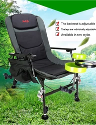 Foldable Fishing Chair Beach Chairs Outdoor Aluminum Alloy Picnic Portable Camping Chair Seat Adjustable Backrest Recliner