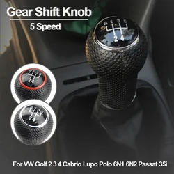 Leather 5 Speed Manual Transmission MT Gear Shift Knob Gaiter Handle For Volkswagen Golf 2 3 4 Cabrio Polo 6N Passat 35i