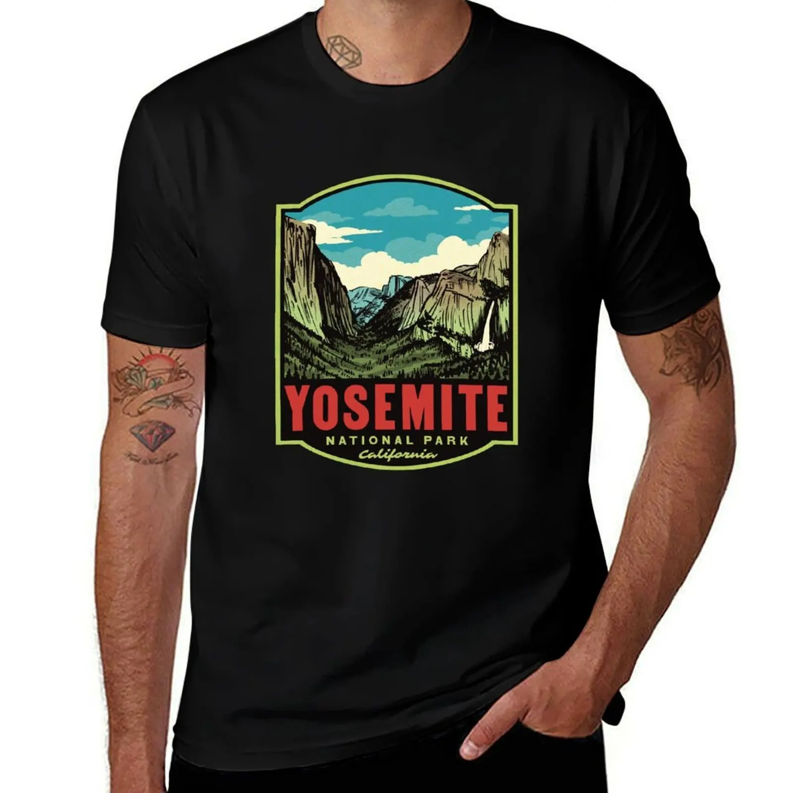 

Yosemite National Park California Retro T-Shirt custom t shirt baggy shirts t shirt men