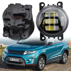 1 par led amortecedor luzes de nevoeiro montagem para suzuki vitara ly grand vitara escudo 2015 2016 2017 2018 nevoeiro lâmpada farol drl 12v