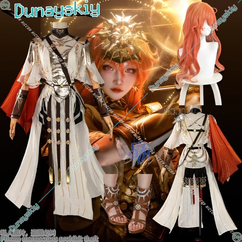 

Wuthering Waves AUGUSTA Cosplay Anime Game Costume Goddess Uniform Sexy Greek Style Dress Cape Y2K Lolita 코스프레 Halloween