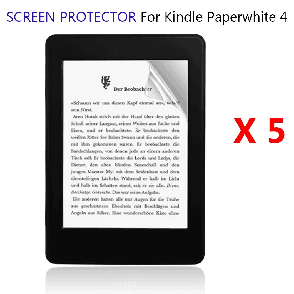 5pcs Professional Anti-Fingerprint Clear Matte Guard Protective Film Screen Protector For Kindle Paperwhite 4 2018