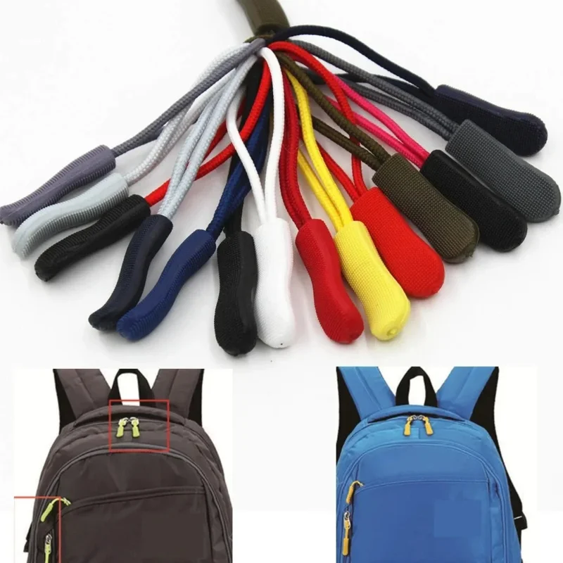 Zipper Pull Puller End Fit Rope Tag Replacement Clip Broken Buckle Fixer Zip Cord Tab Travel Bag Suitcase Tent Backpack