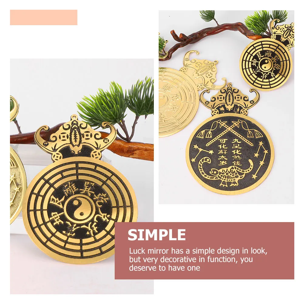 

Copper Crafts Mirror Convex Brass Wall Luck eight diagrams exorcism blessing home temple friend gift ward off bad decor Pendant