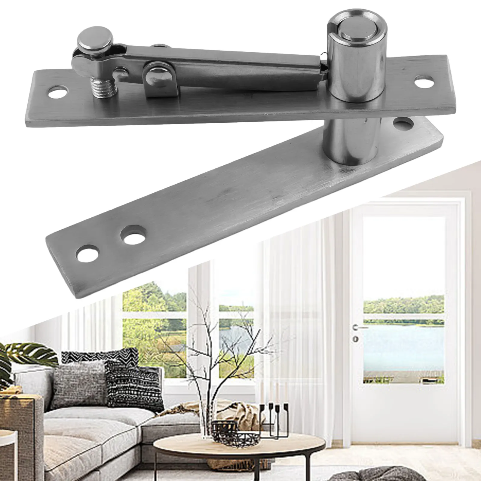 

Door Hinges Pivot Hinge Kit System Tool Doors For Wood Heavy Duty Replacement Shaft Stainless Steel Home Office