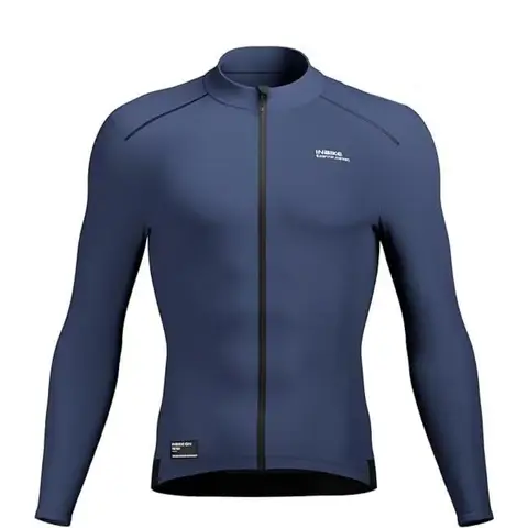 Fleece Lined Cycling Jersey for Men Women Winter Thermal Long Sleeve Bike Jacket with 3 Pockets Quick Dry