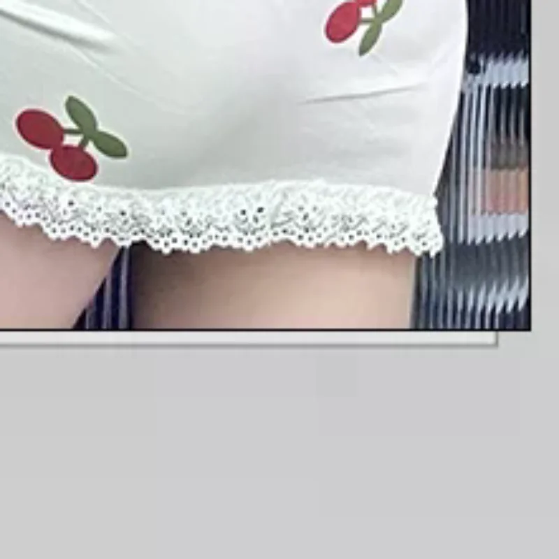 

Sexy Lingerie Women Sweet Pure Desire Lace Bow Cherry Print Sheath Sling Nightdress