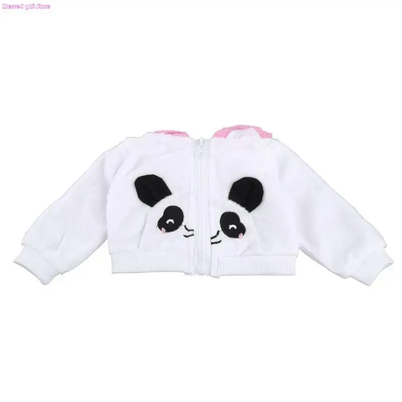 

D0JC Baby Toy Clothes for 17-18 inch for Doll Girl Panda Outfit Accessories 4pcs Matching Clothes