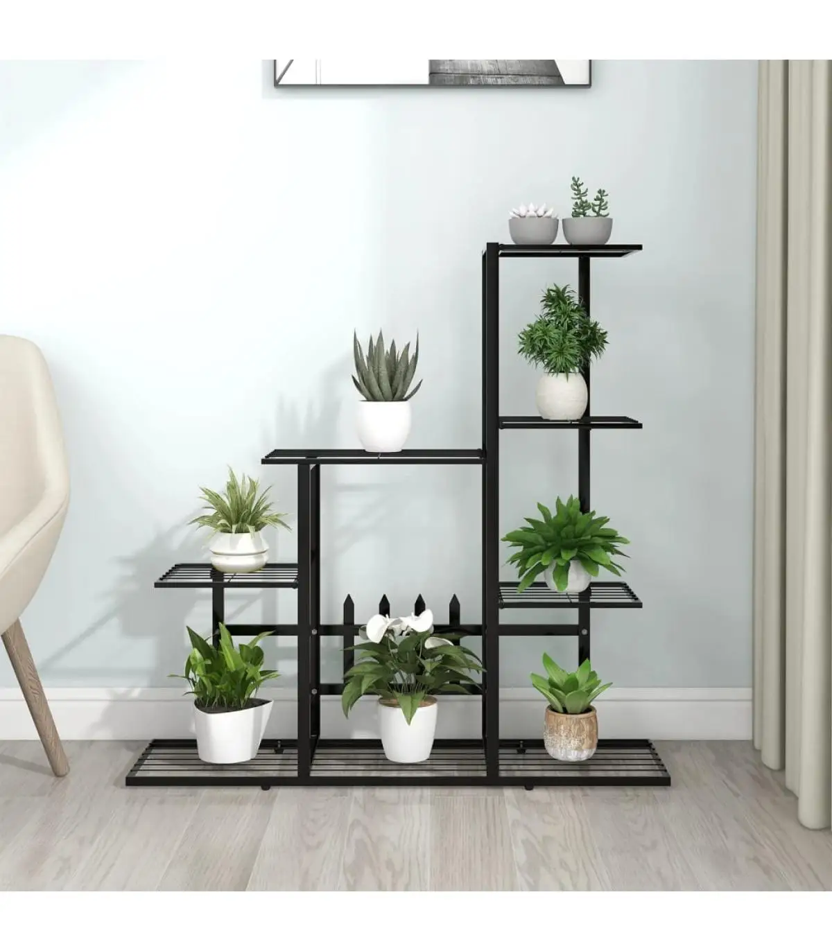 94,5x25x88 cm Black metal Flower Holder Pots Holder